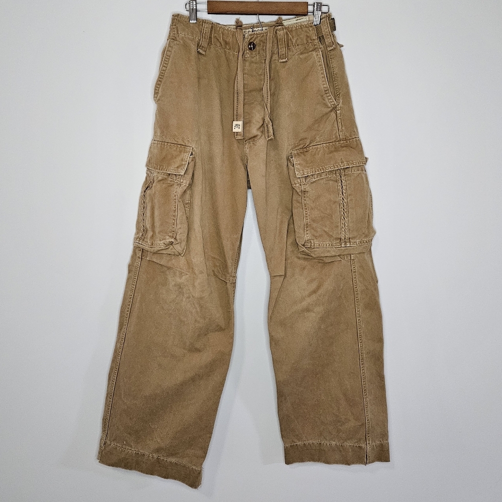 Y2K Abercrombie and Fitch Twill 6 Pocket Cargo Pants 28 R Heavyweight